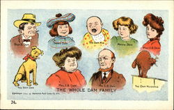 The Whole Dam Family The Whole Family Postcard Postcard