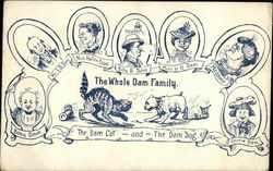 The Whole Dam Family The Whole Family Postcard Postcard