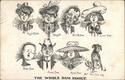 The Whole Dam Family The Whole Family Postcard Postcard