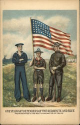 Our Stalwart Defenders of the Red, White and Blue Postcard