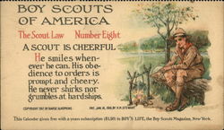 Boy Scouts of America, The Scout Law, Number Eight A Scout is Cheerful Postcard