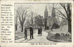 Only the Brave Deserve the Fair, Boy Scouts' Reinforcement Week, Nov. 19 to 23, 1917 Postcard