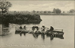 Sea Scouts, rescue of a boating party (1151) Boy Scouts Postcard Postcard