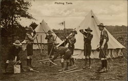 Pitching Tents Postcard