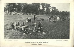 King's Review of Boy Scouts, Ambulance Display Postcard Postcard