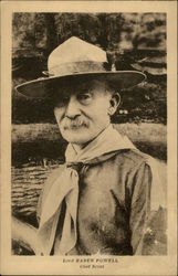 Lord Baden Powell, Chef Scout Boy Scouts Postcard Postcard