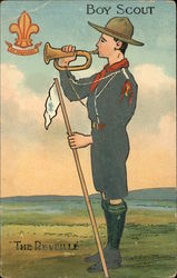 Boy Scout, The Reveille Boy Scouts Postcard Postcard