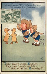 They Doesn't Speak English, They Says "Quack, Quack" - They Must be Enemies!" Boy Scouts Postcard Postcard