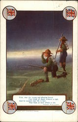 Two Scouts on Mountain Boy Scouts Postcard Postcard