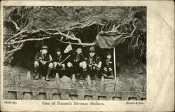 One of Nature's Bivouac Shelters Boy Scouts Postcard Postcard