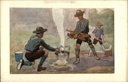 La Soupe Boy Scouts Postcard Postcard