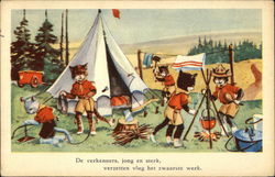 De verkenners, jong en sterk, verzetten vlug het zwaarste werk Boy Scouts Postcard Postcard