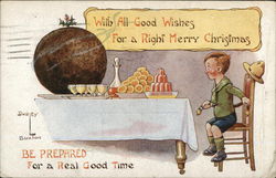 With all Good Wishes for a Right Merry Christmas, Be Prepared for a Real Good Time Boy Scouts Postcard Postcard