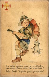 Boy Scout and Dog Postcard