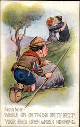 Scout Note - While on Outpost Duty Keep Your Eyes Open & Miss Nothing Postcard