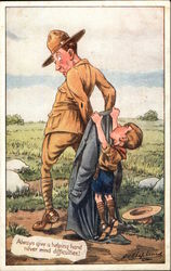 Always Give a Helping Hand Never Mind Difficulties! Postcard