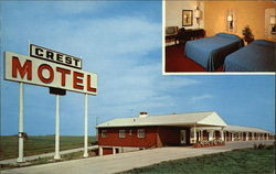 The Crest Motel Postcard