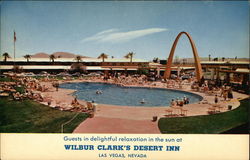 Guest in Delightful Relaxation in the Sun at Wilbur Clark's Desert Inn Las Vegas, NV Postcard Postcard