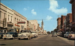 Downtown Business Section on Patterson Street, Looking North Valdosta, GA Postcard Postcard