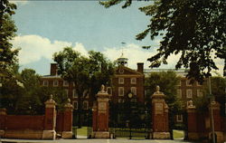 University Hall and Van Wickle Gates - Brown University Providence, RI Postcard Postcard