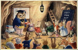 Prize Day by Racey Helps Dressed Animals Postcard Postcard