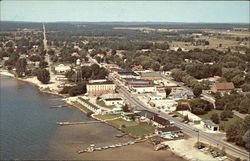 Aerial of Lake City, Michigan, on Lake Missaukee Postcard