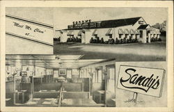 Meet Mr. Clam at ... Sandy's Brockton, MA Postcard Postcard