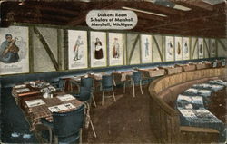 Schulers of Marshall - Dickens Room Michigan Postcard Postcard