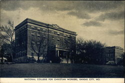 National College for Christian Workers Kansas City, MO Postcard Postcard