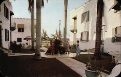 Fountain Court Apartments Hollywood-by-the-Sea, FL Postcard Postcard