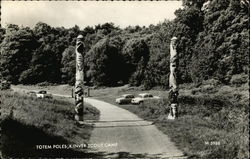 Totem Poles, Kinver Scout Camp Boy Scouts Postcard Postcard