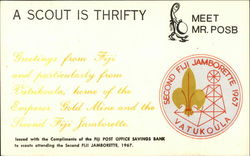 A Scout is Thrifty Meet Mr. POSB Boy Scouts Postcard Postcard