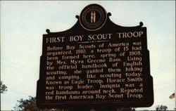 First Boy Scout Troop Historical Market Postcard