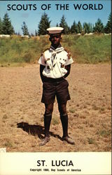 Scouts of the World: St. Lucia Boy Scouts Postcard Postcard