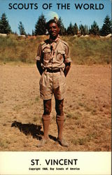 Scouts of the World: St. Vincent Boy Scouts Postcard Postcard