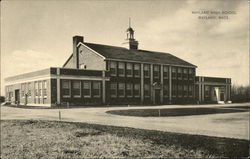 Wayland High School and Grounds Postcard