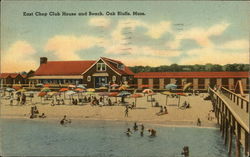 East Chop Club House and Beach Postcard