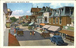 Circuit Avenue Oak Bluffs, MA Postcard Postcard