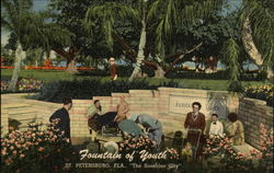 Fountain of Youth in "The Sunshine City" Postcard