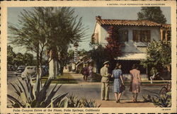 Palm Canyon Drive at the Plaza Palm Springs, CA Postcard Postcard