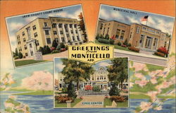 Greetings from Monticello Arkansas Postcard Postcard