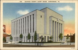 Dauphin County Court House Harrisburg, PA Postcard Postcard