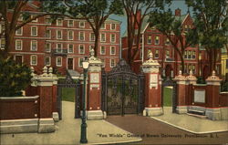 "Van Wickle" Gates of Brown University Providence, RI Postcard Postcard