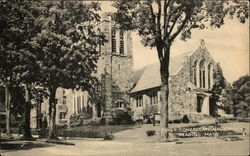 First Congregational Church and Grounds Reading, MA Postcard Postcard