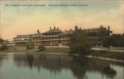 The Hospital and Lake Jeanette, National Military Home Postcard