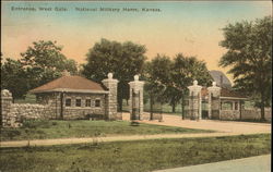 Entrance, West Gate, National Military Home Postcard