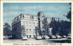 Carnegie Hall, Normal and Industrial College Ellendale, ND Postcard Postcard