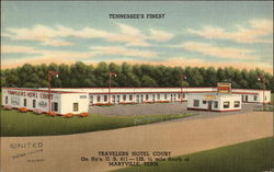 Travelers Hotel Court Postcard