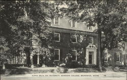 Alpha Delta Phi Fraternity, Bowdoin College Postcard