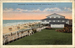 Amusement and Dancing Pavilion Myrtle Beach, SC Postcard Postcard